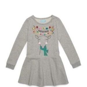 Christmas Shimmer Flounce Hem Dress